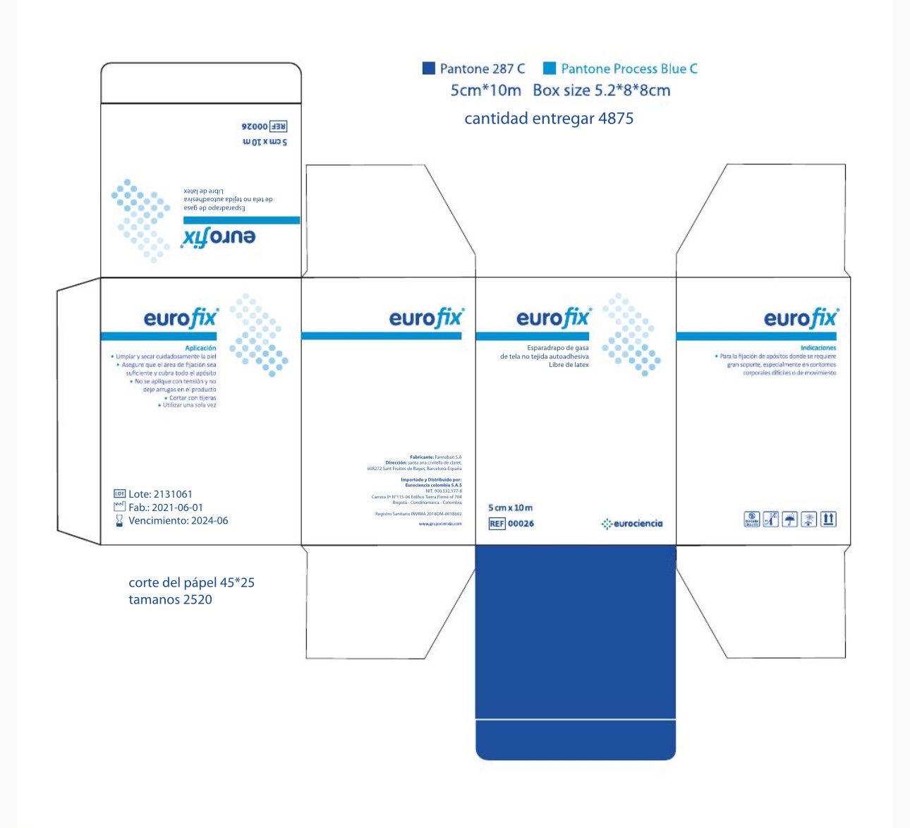 Dieline & artwork · eurofix 5 cm